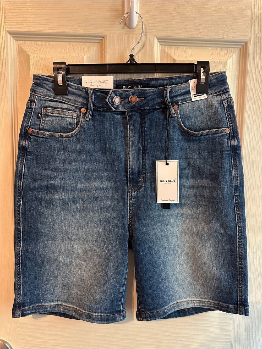 Judy Blue Faded Blue Denim Bermuda Shorts